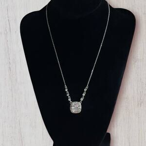 Vintage Nancy and Rise Signed Silver Crystal Accents Pendant